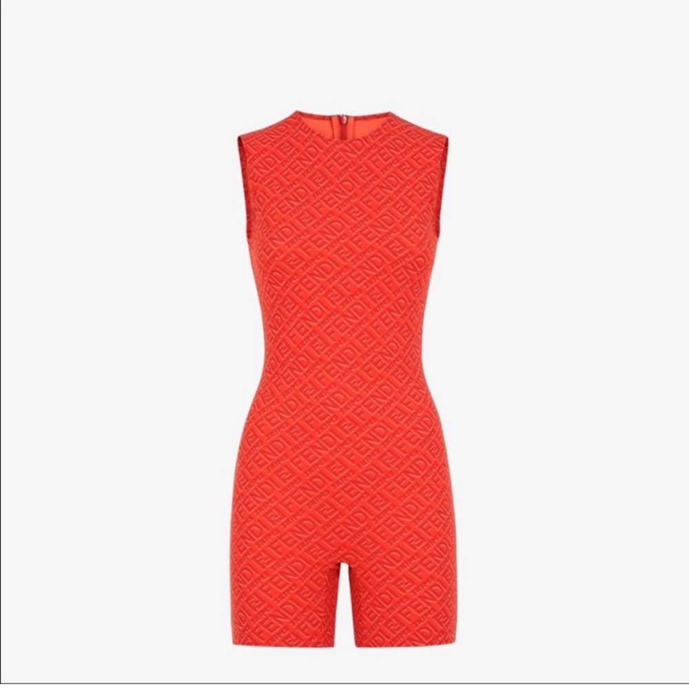 NWT FENDI X SKIMS SLEEVELESS MOD THIGH BODYSUIT SMALL IN GEORGIA